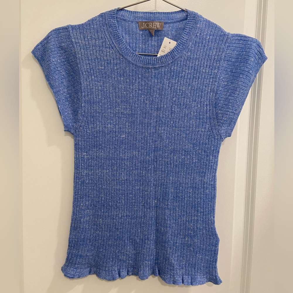 JCrew Cap-Sleeve Crewneck Sweater T-Shirt